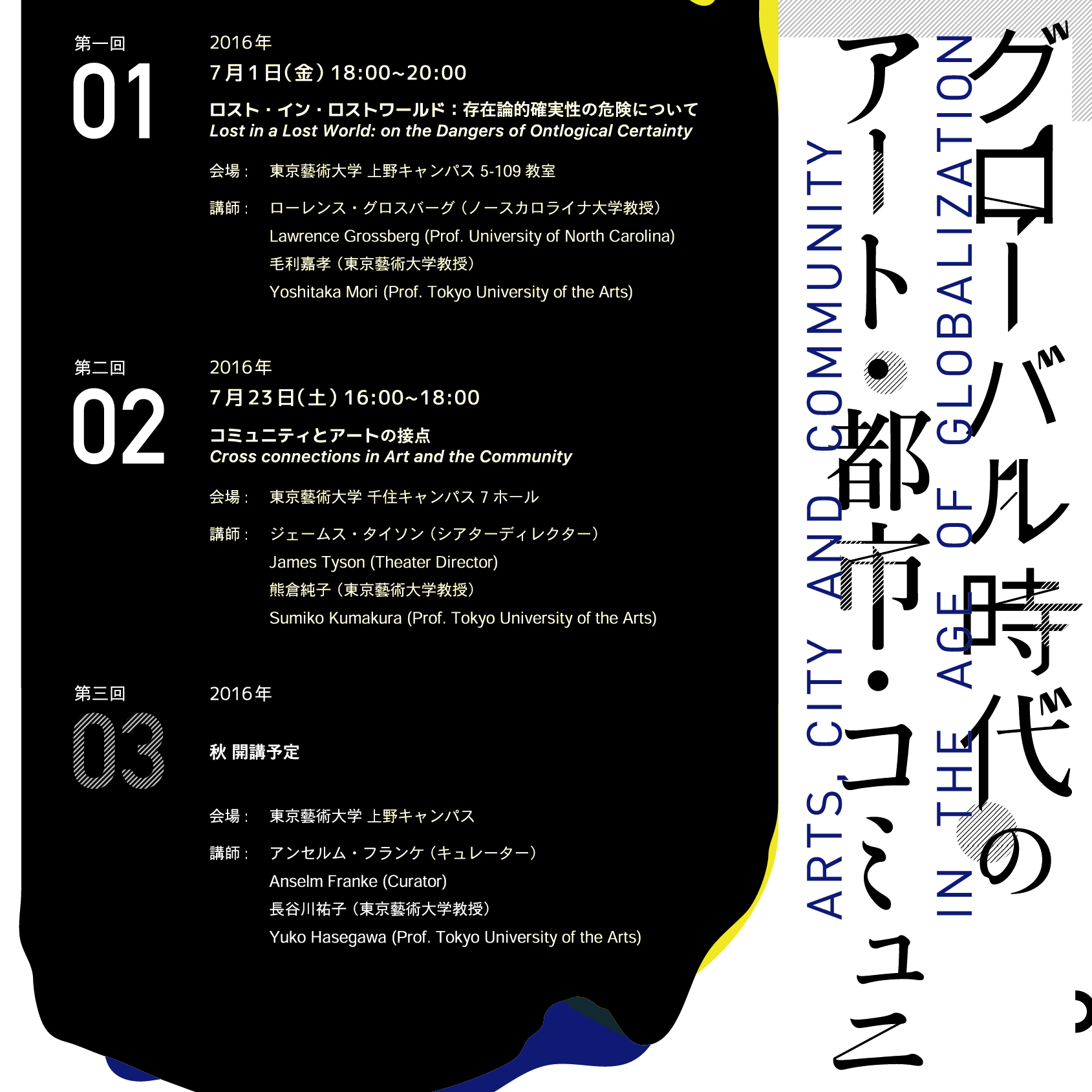 連続レクチャー 「グローバル時代のアート・都市・コミュニティ」