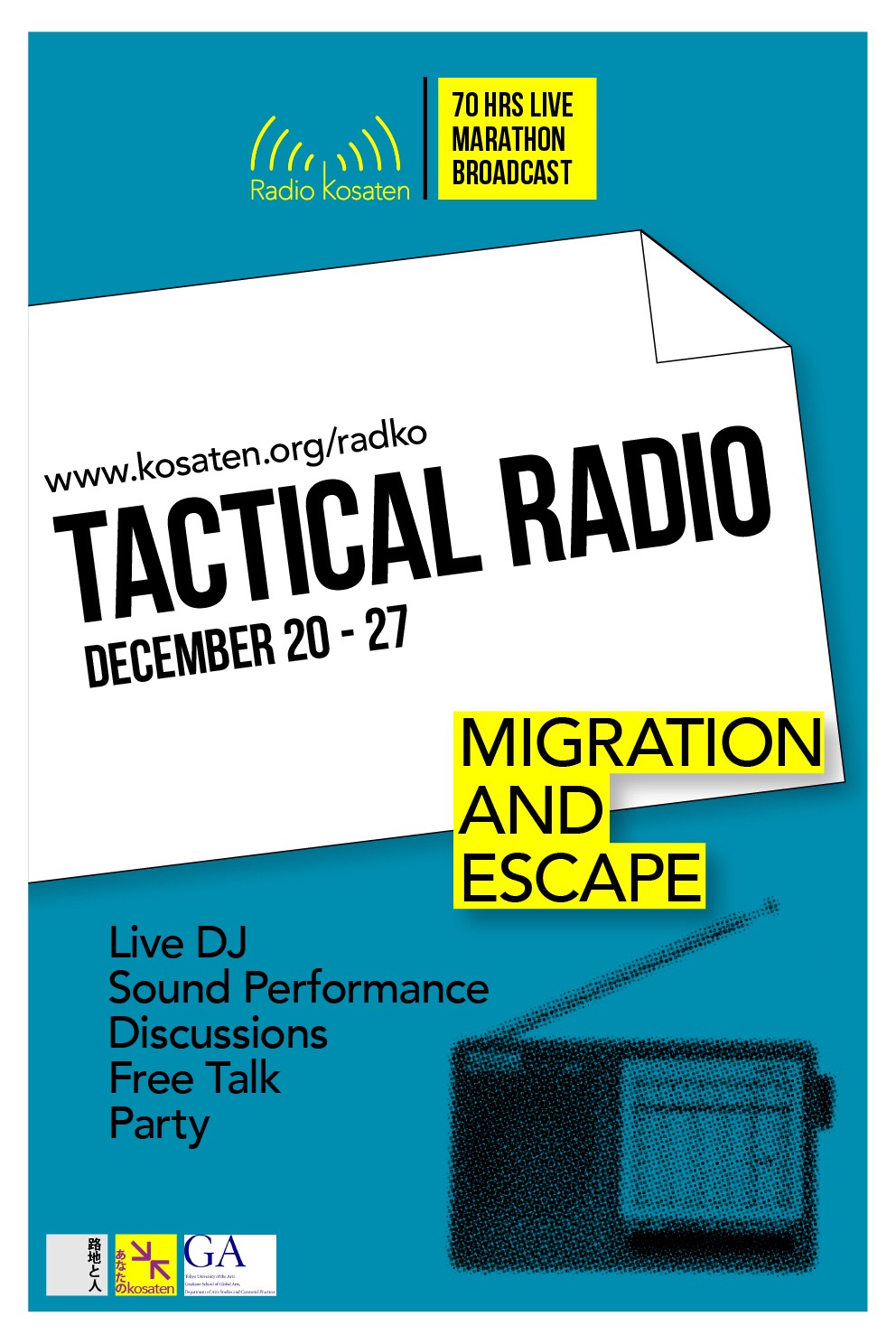 Jong Pairez Special Research Project<br/>Tactical Radio Event: Migration and Escape